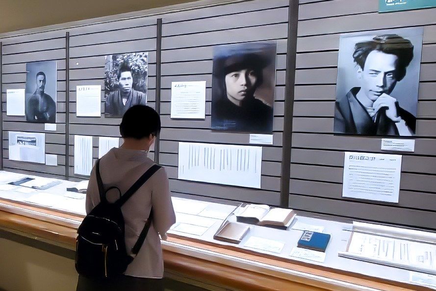 There are sections introducing a total of 30 authors. (© Nippon.com)