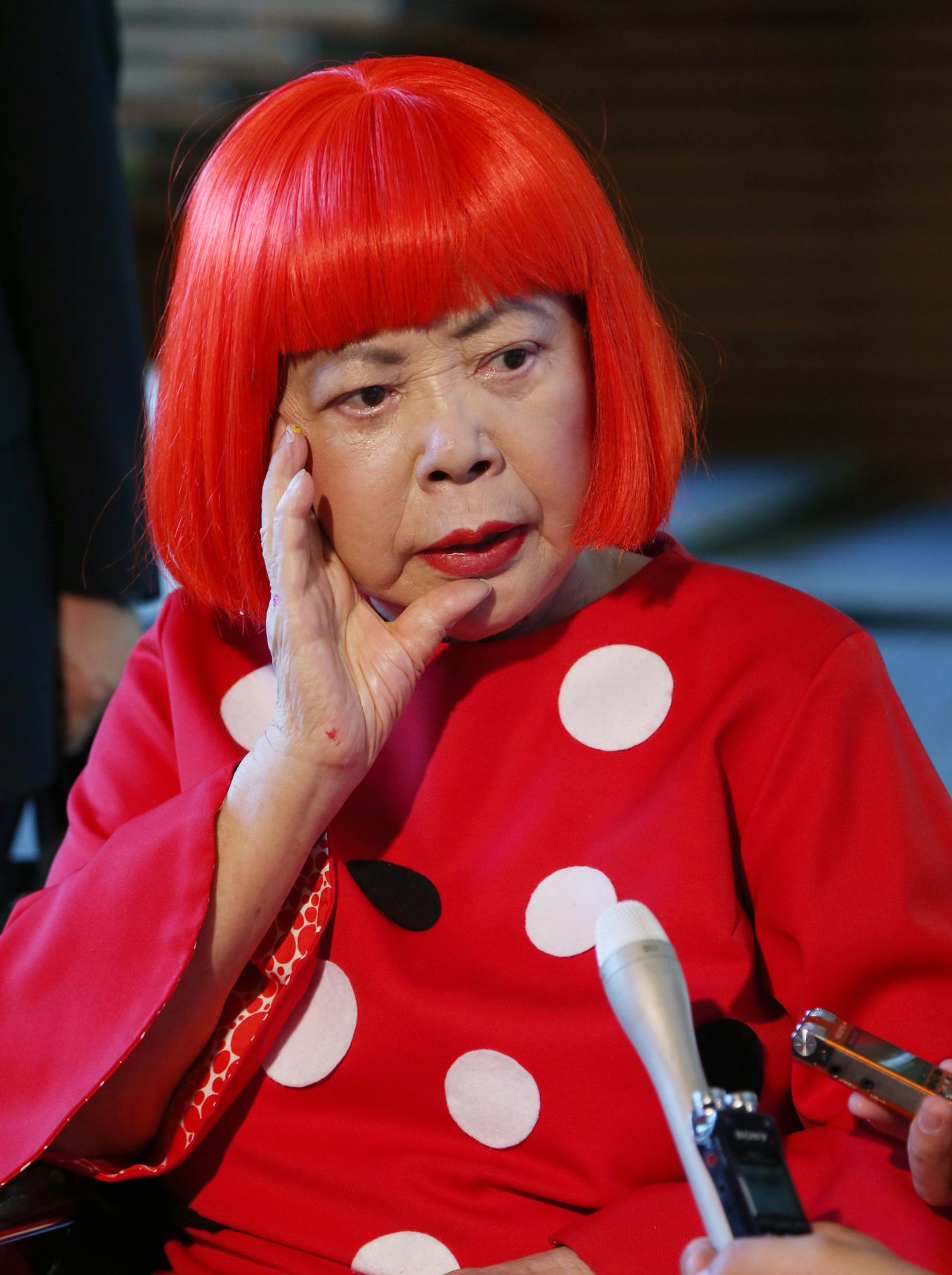 Kusama Yayoi in September 2013. (© Jiji)