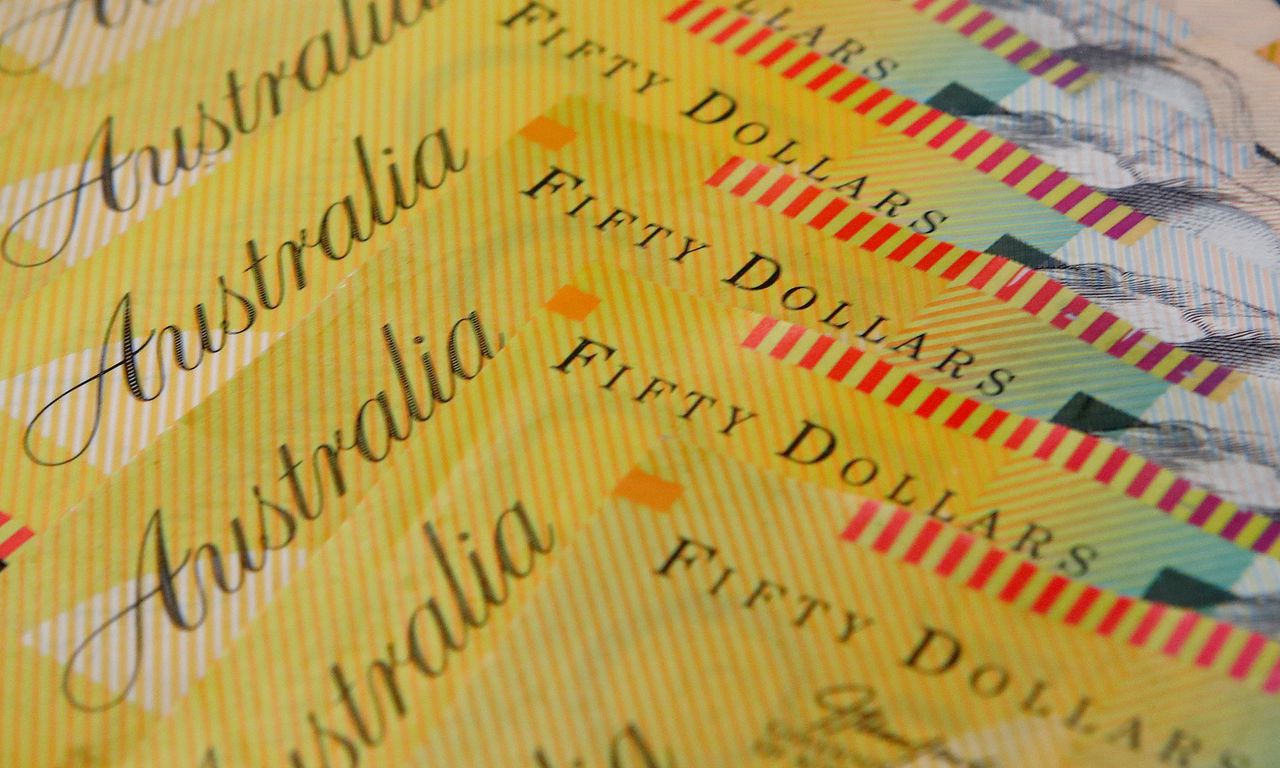 FILE PHOTO: Australian dollars are seen in an illustration photo February 8, 2018. REUTERS/Daniel Munoz