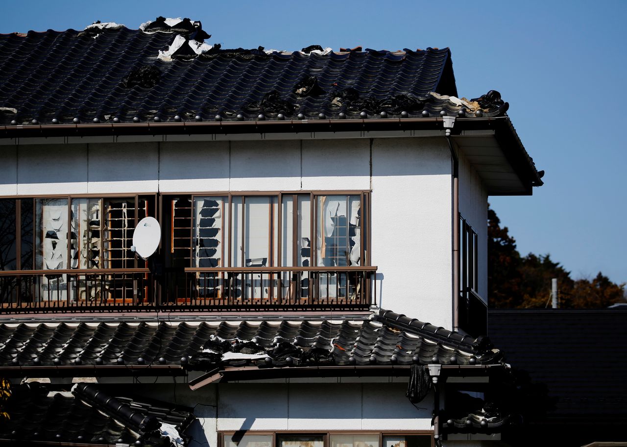 An abandoned house stands in a restricted zone in Futaba, Fukushima Prefecture, Japan, February 19, 2021. REUTERS/Kim Kyung-Hoon