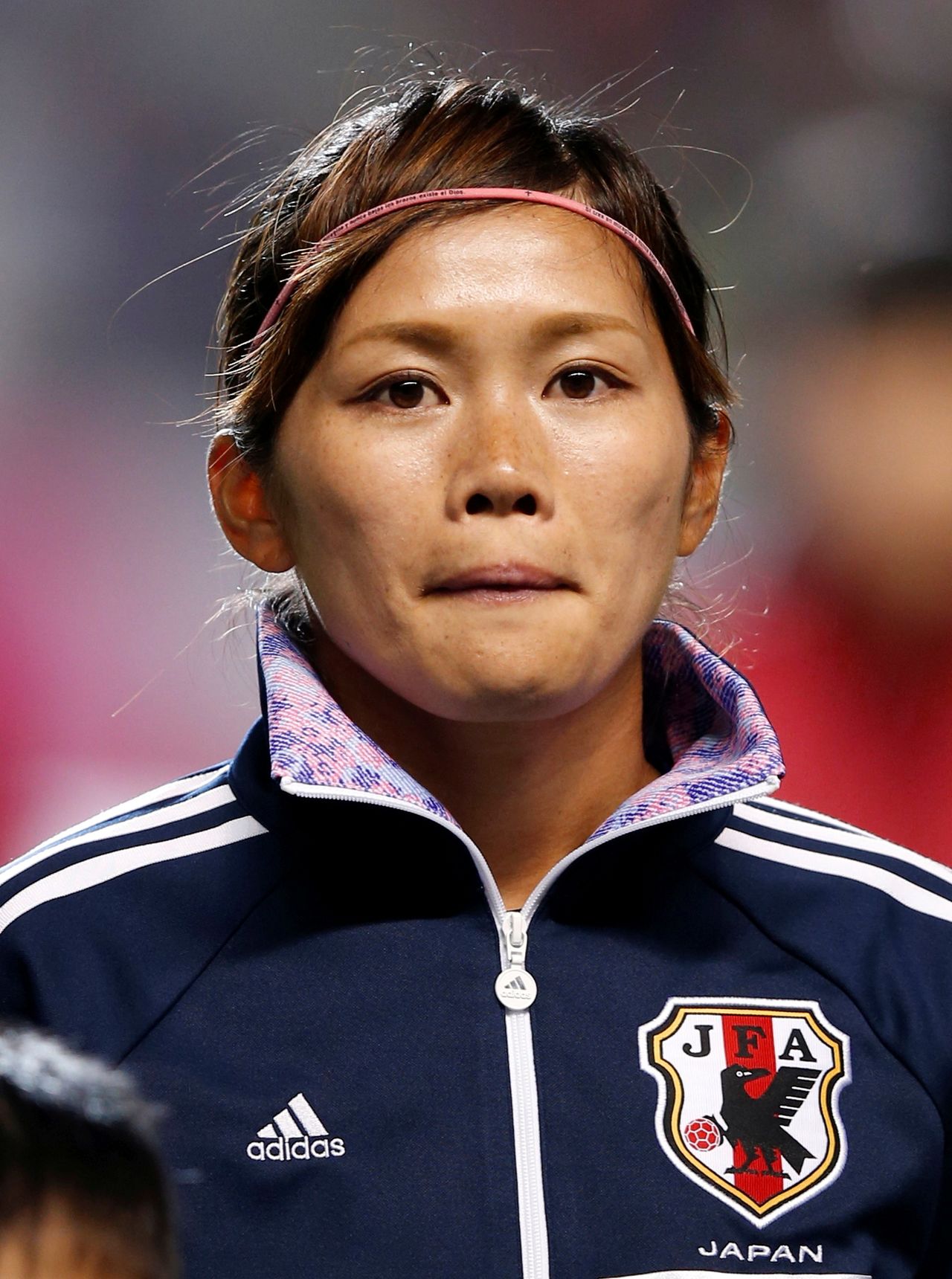 FILE PHOTO: Japan's Nahomi Kawasumi is pictured before their women's international friendly soccer match against Italy in Nagano, central Japan, May 28, 2015. REUTERS/Toru Hanai/File Photo