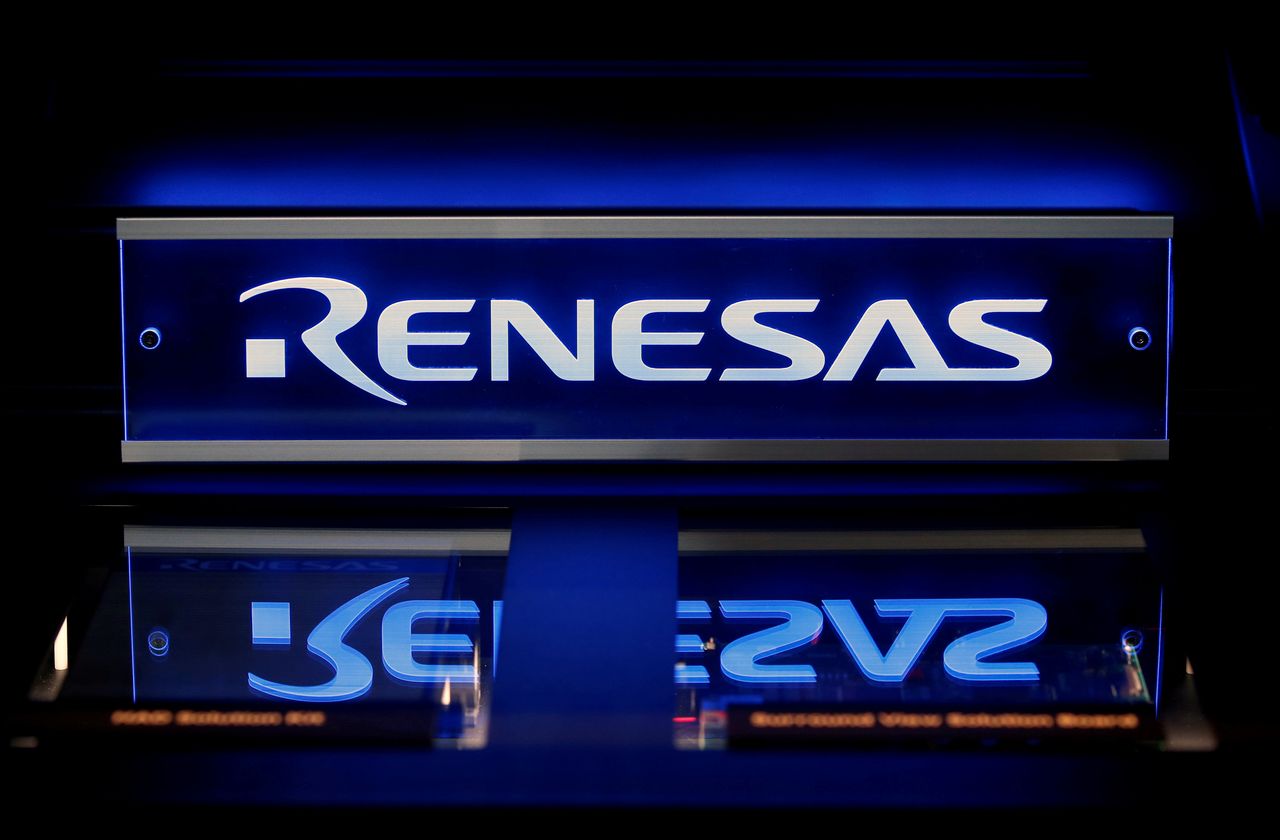 FILE PHOTO: Renesas Electronics Corp's logo is seen on its product at the company's conference in Tokyo, Japan, April 11, 2017. REUTERS/Toru Hanai/File Photo