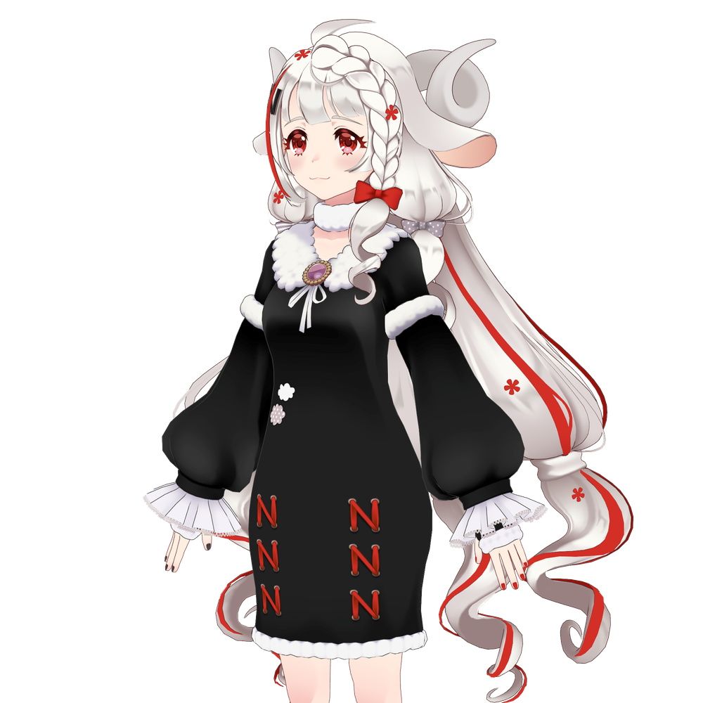 N-ko, a "sheep-human lifeform" Vtuber promoting Netflix