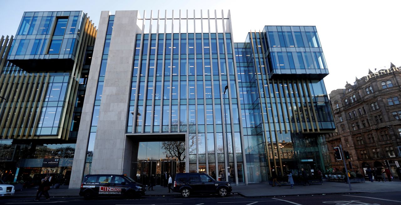 FILE PHOTO: The offices of Standard Life Aberdeen in Saint Andrew Square Edinburgh, Scotland, Britain February 15, 2019.REUTERS/Russell Cheyne