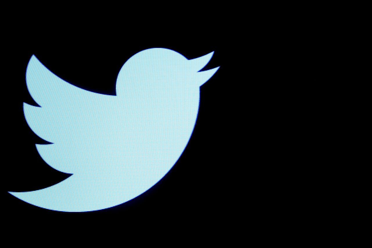 FILE PHOTO: The Twitter logo is displayed on a screen on the floor of the New York Stock Exchange in New York City, U.S., September 28, 2016. REUTERS/Brendan McDermid/File Photo