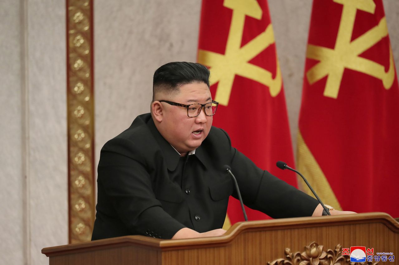 FILE PHOTO: North Korean leader Kim Jong Un attends a plenary meeting of the Workers