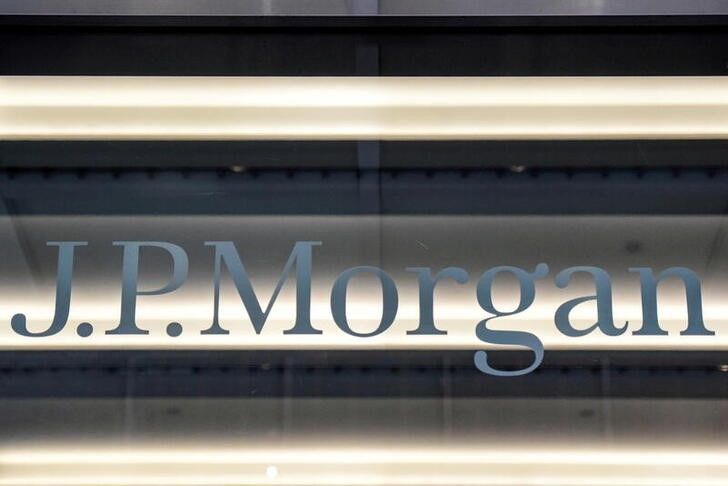 FILE PHOTO: A JPMorgan logo is seen in New York City, U.S., January 10, 2017. REUTERS/Stephanie Keith/File Photo