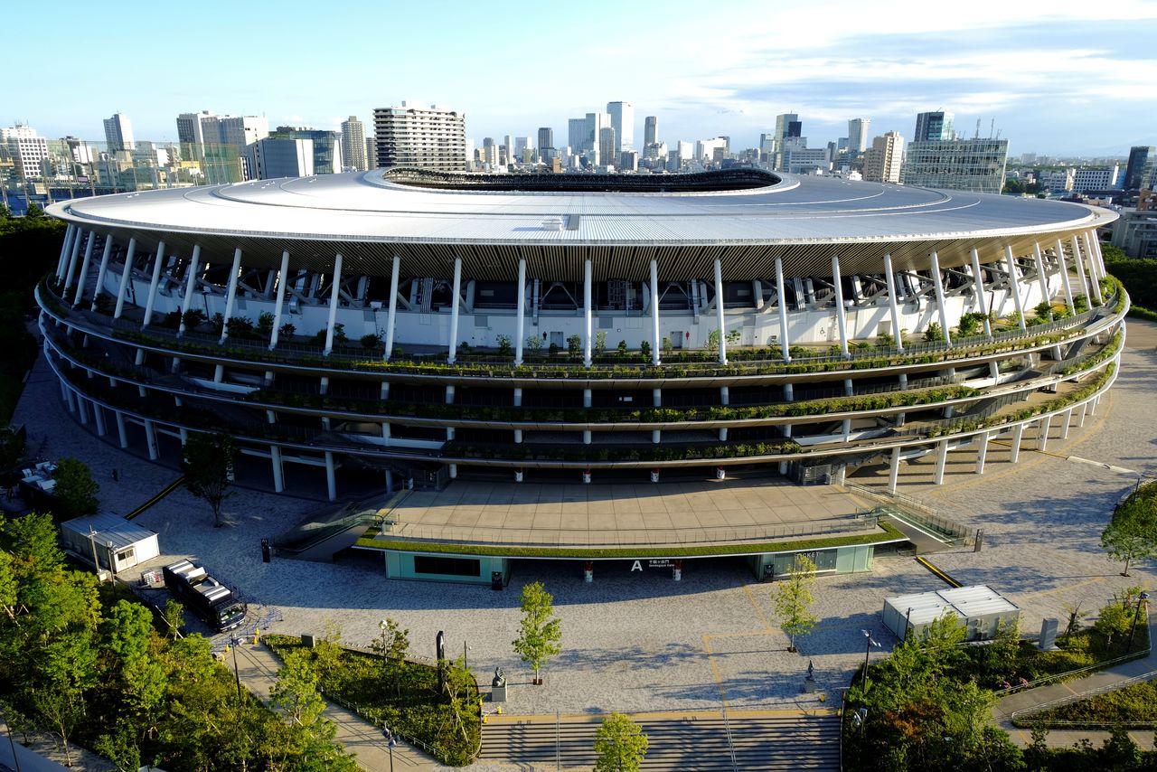FILE PHOTO: A general view of the Olympic Stadium (National Stadium) in Tokyo, Japan June 17, 2021. REUTERS/Pawel Kopczynski