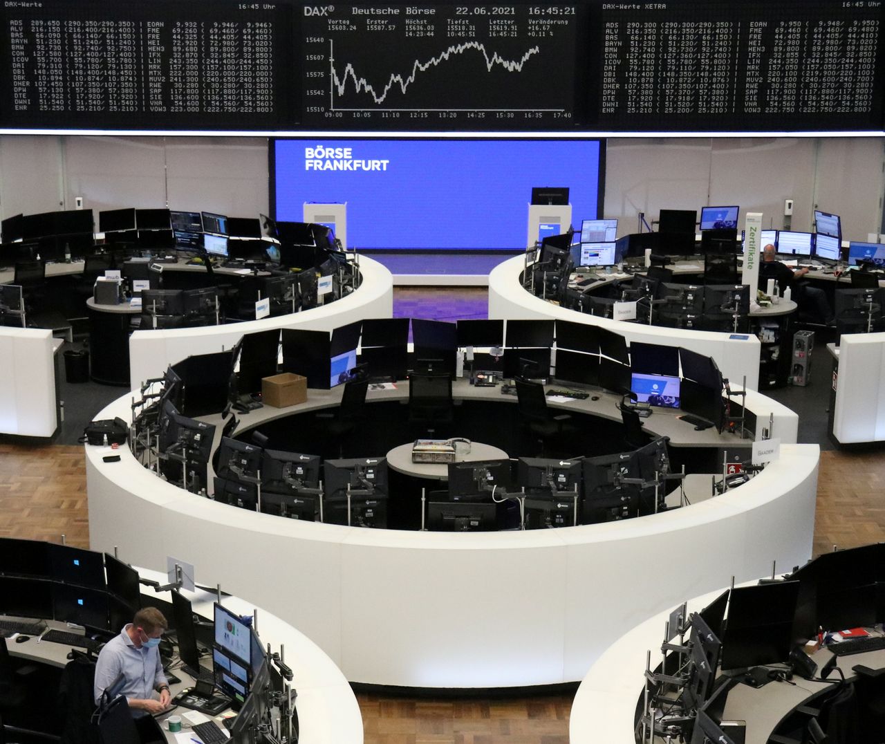 The German share price index DAX graph is pictured at the stock exchange in Frankfurt, Germany, June 22, 2021. REUTERS/Staff/Files