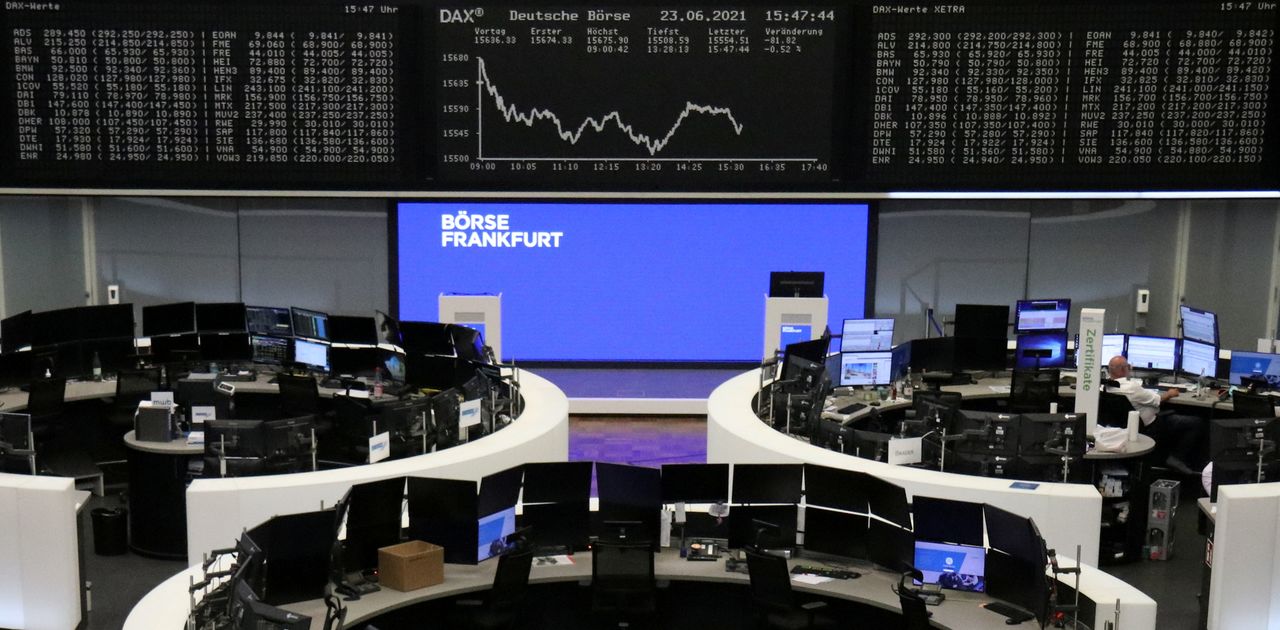 The German share price index DAX graph is pictured at the stock exchange in Frankfurt, Germany, June 23, 2021. REUTERS/Staff