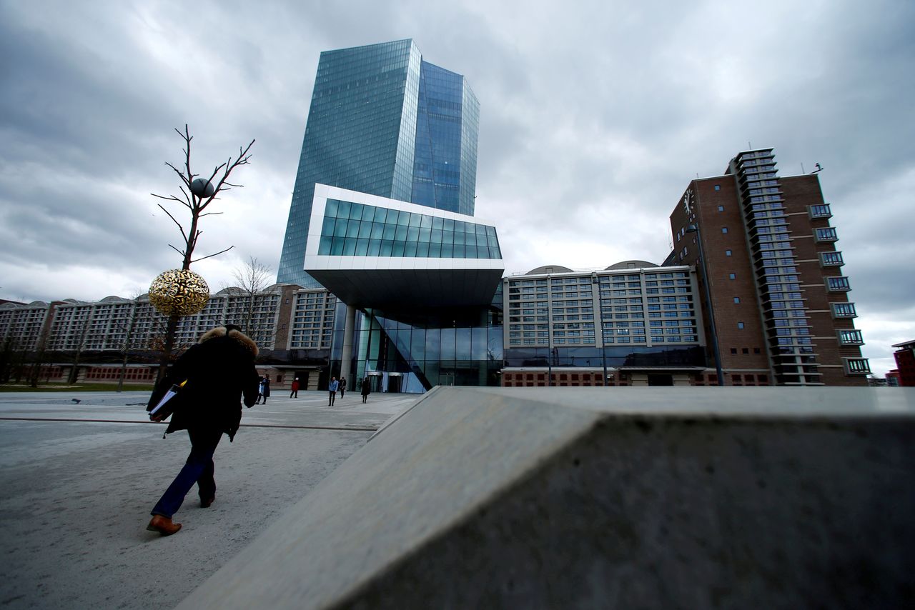 FILE PHOTO: European Central Bank (ECB) headquarters building is seen in Frankfurt, Germany, March 7, 2018. REUTERS/Ralph Orlowski