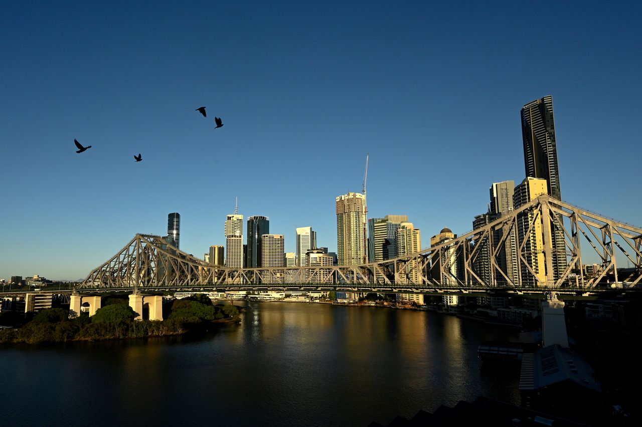 FILE PHOTO: A view of the city skyline of Brisbane, Australia, July 4, 2021. Picture taken July 4, 2021. REUTERS/Jaimi Joy