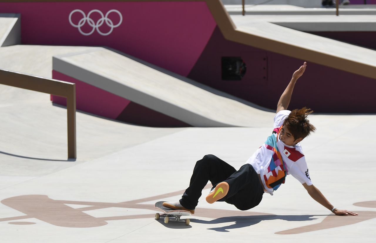 Tokyo 2020 Olympics - Skateboarding - Men's Street - Final - Ariake Urban Sports Park - Tokyo, Japan - July 25, 2021. Yuto Horigome of Japan in action. REUTERS/Toby Melville