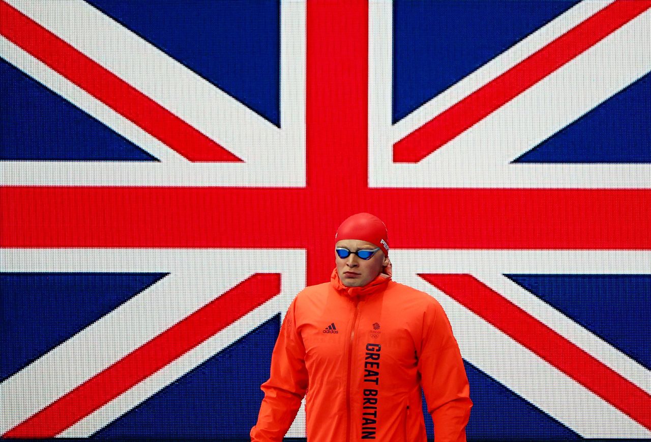 FILE PHOTO: Tokyo 2020 Olympics - Swimming - Men's 100m Breaststroke - Semifinal 2 - Tokyo Aquatics Centre - Tokyo, Japan - July 25, 2021. Adam Peaty of Britain REUTERS/Antonio Bronic