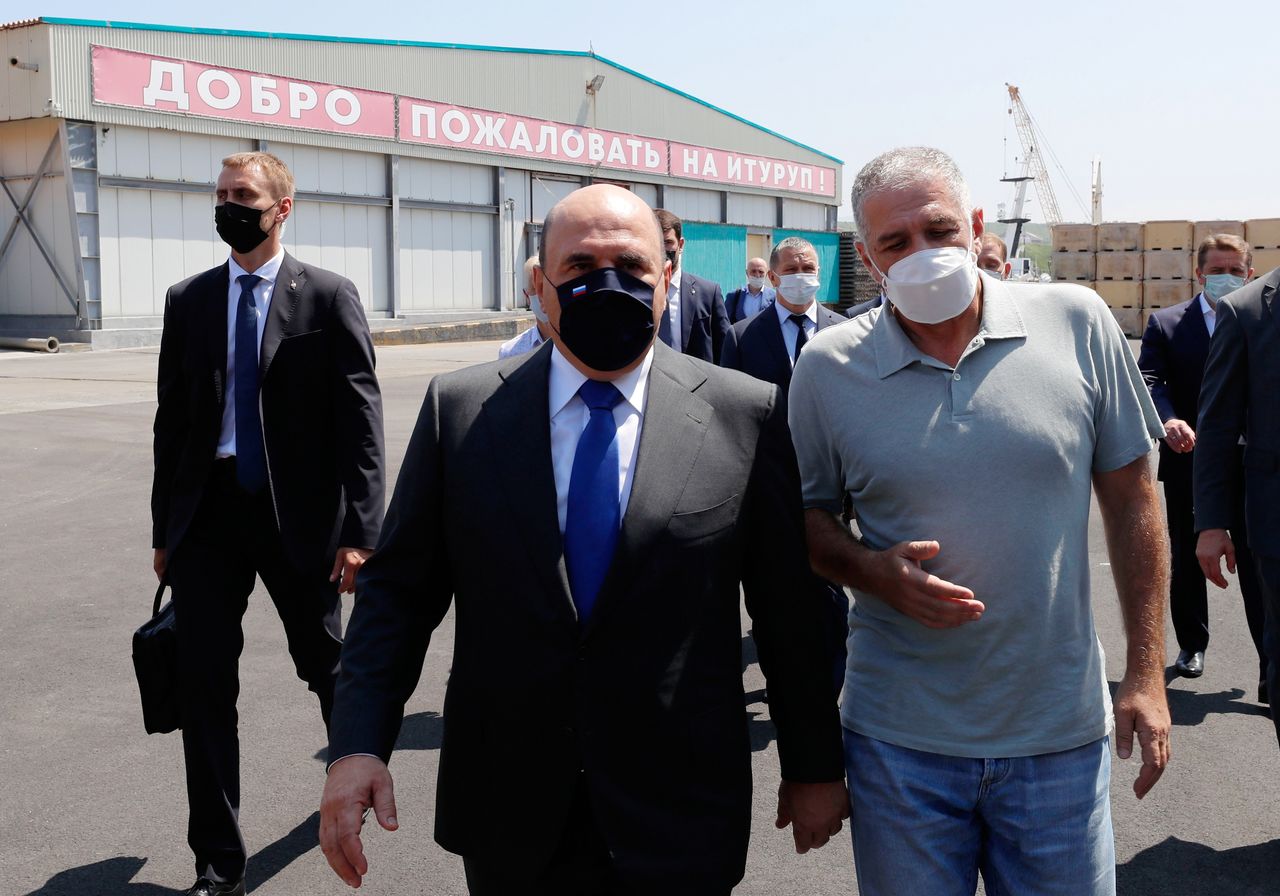 Russian Prime Minister Mikhail Mishustin visits the Yasny fish processing complex on the southern Kuril island of Iturup, Russia July 26, 2021. Sputnik/Dmitry Astakhov/Pool via REUTERS