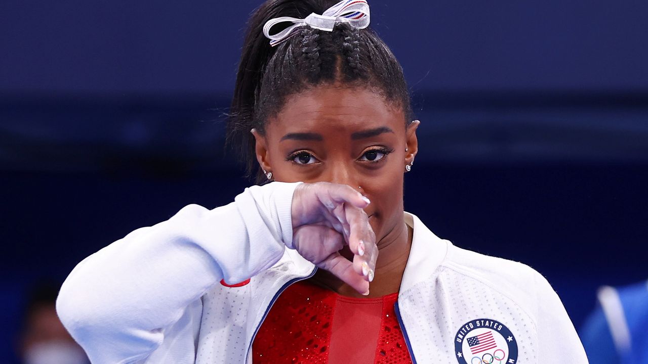 Tokyo 2020 Olympics - Gymnastics - Artistic - Women's Team - Final - Ariake Gymnastics Centre, Tokyo, Japan - July 27, 2021. Simone Biles of the United States during the Women's Team Final REUTERS/Mike Blake