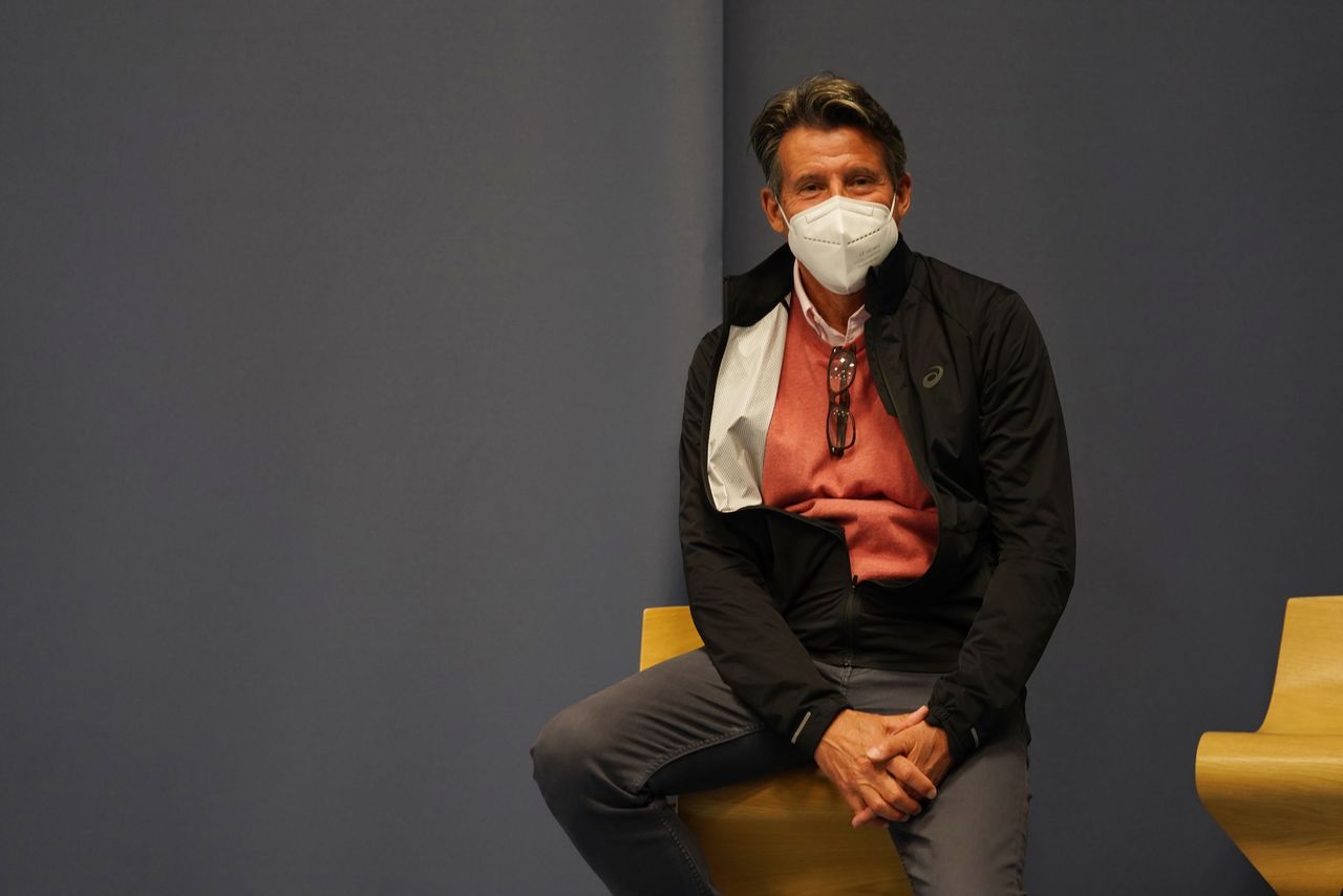 FILE PHOTO: Athletics - Athletics World Relays Championships - Silesian Stadium, Chorzow, Poland - May 2, 2021 World Athletics President Sebastian Coe during the press conference before the event REUTERS/Aleksandra Szmigiel