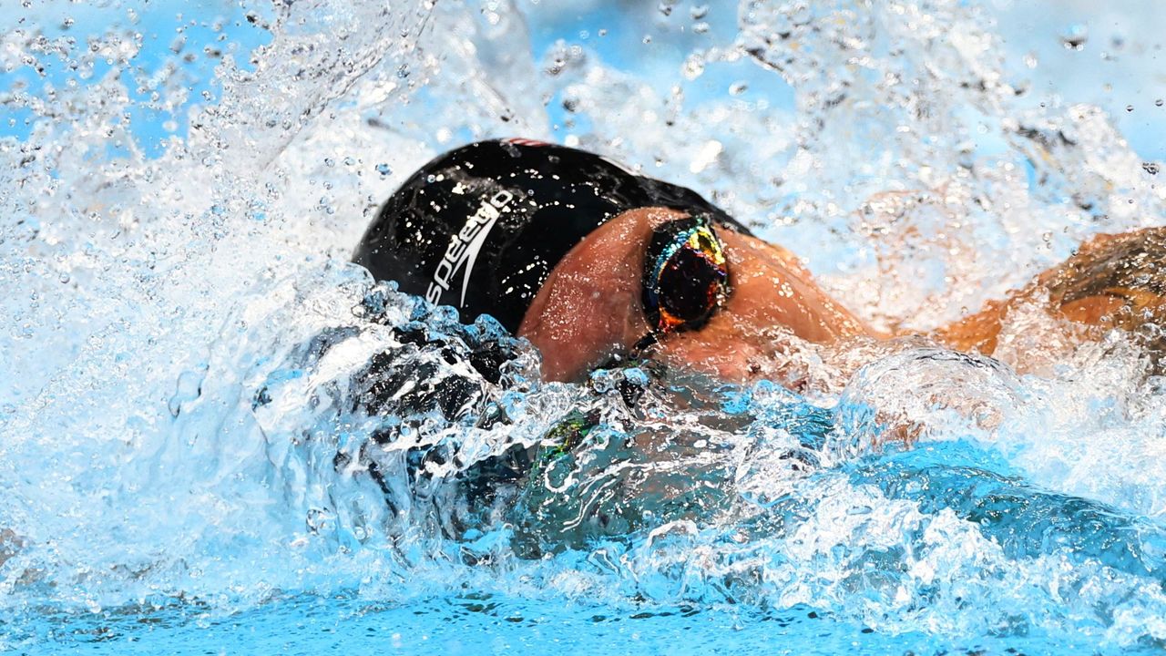 Tokyo 2020 Olympics - Swimming - Men's 100m Freestyle - Semifinal 1 - Tokyo Aquatics Centre - Tokyo, Japan - July 28, 2021. Caeleb Dressel of the United States in action REUTERS/Kai Pfaffenbach