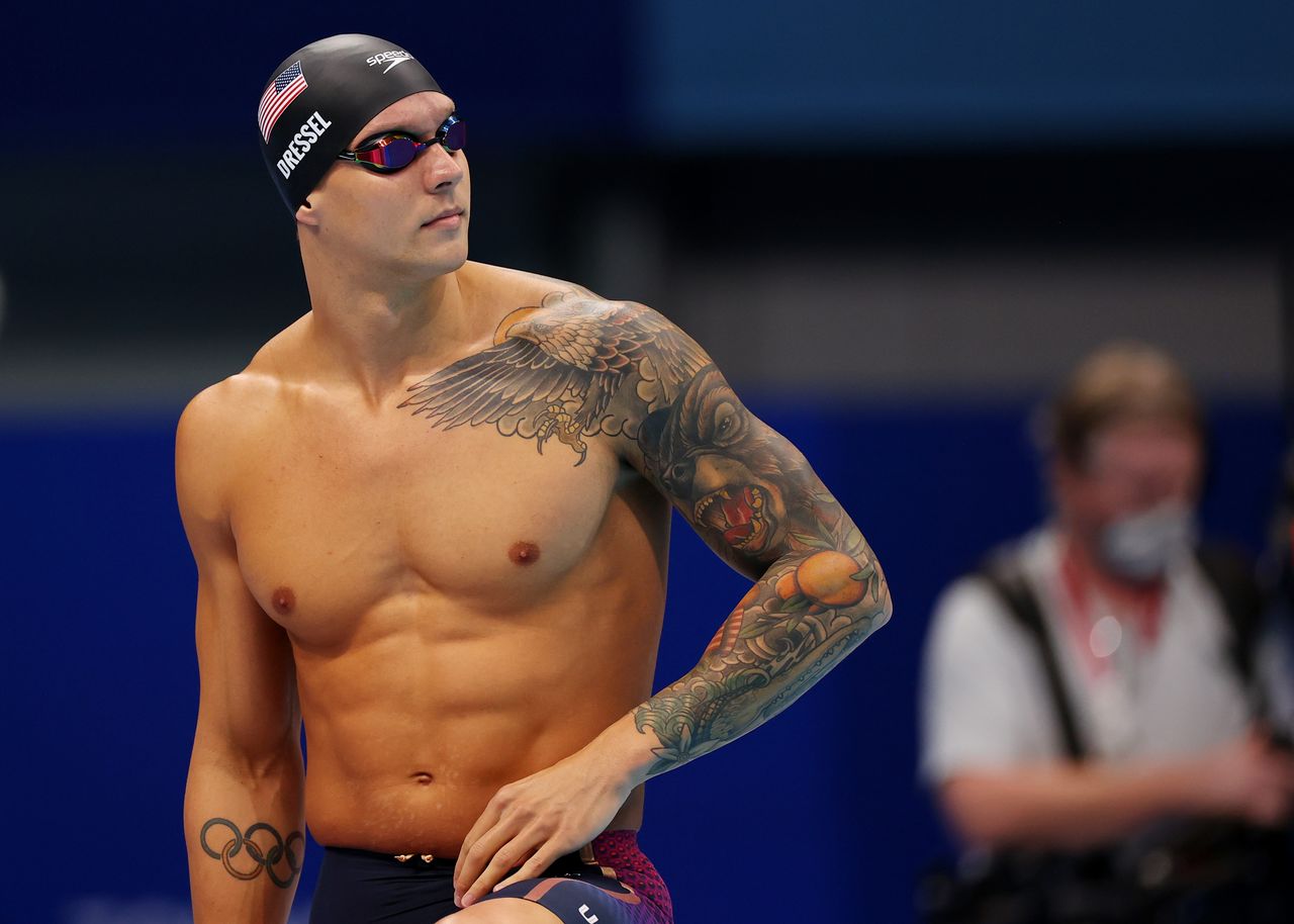 OlympicsSwimmingAmerican Dressel wins men’s 100m freestyle gold