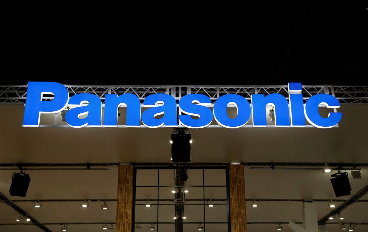 FILE PHOTO: A logo of Panasonic Corp is pictured at the Combined Exhibition of Advanced Technologies at the Makuhari Messe in Chiba, Japan, October 2, 2017. REUTERS/Toru Hanai