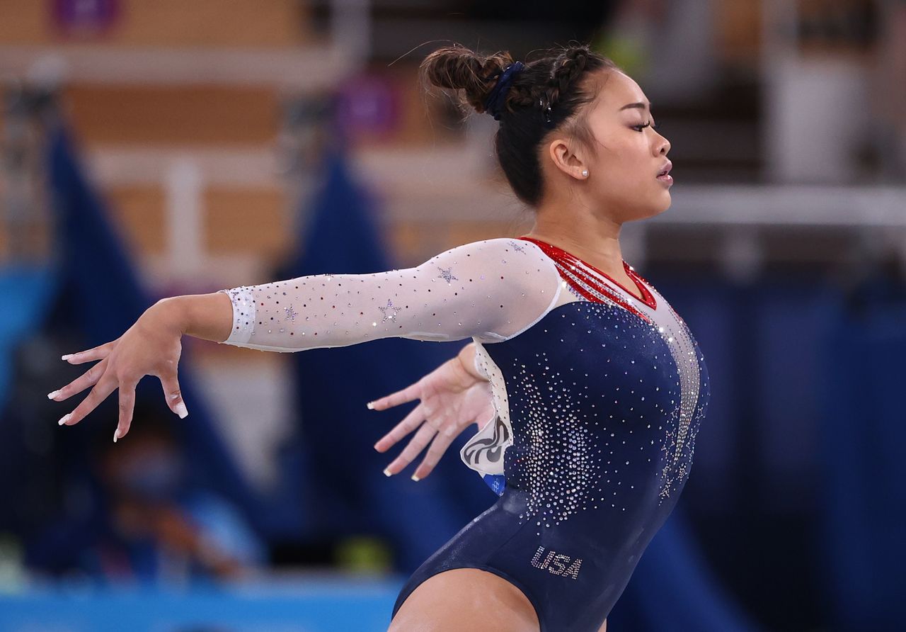Tokyo 2020 Olympics - Gymnastics - Artistic - Women's Individual All-Around - Final - Ariake Gymnastics Centre, Tokyo, Japan - July 29, 2021. Sunisa Lee of the United States in action during the floor exercise. REUTERS/Lindsey Wasson