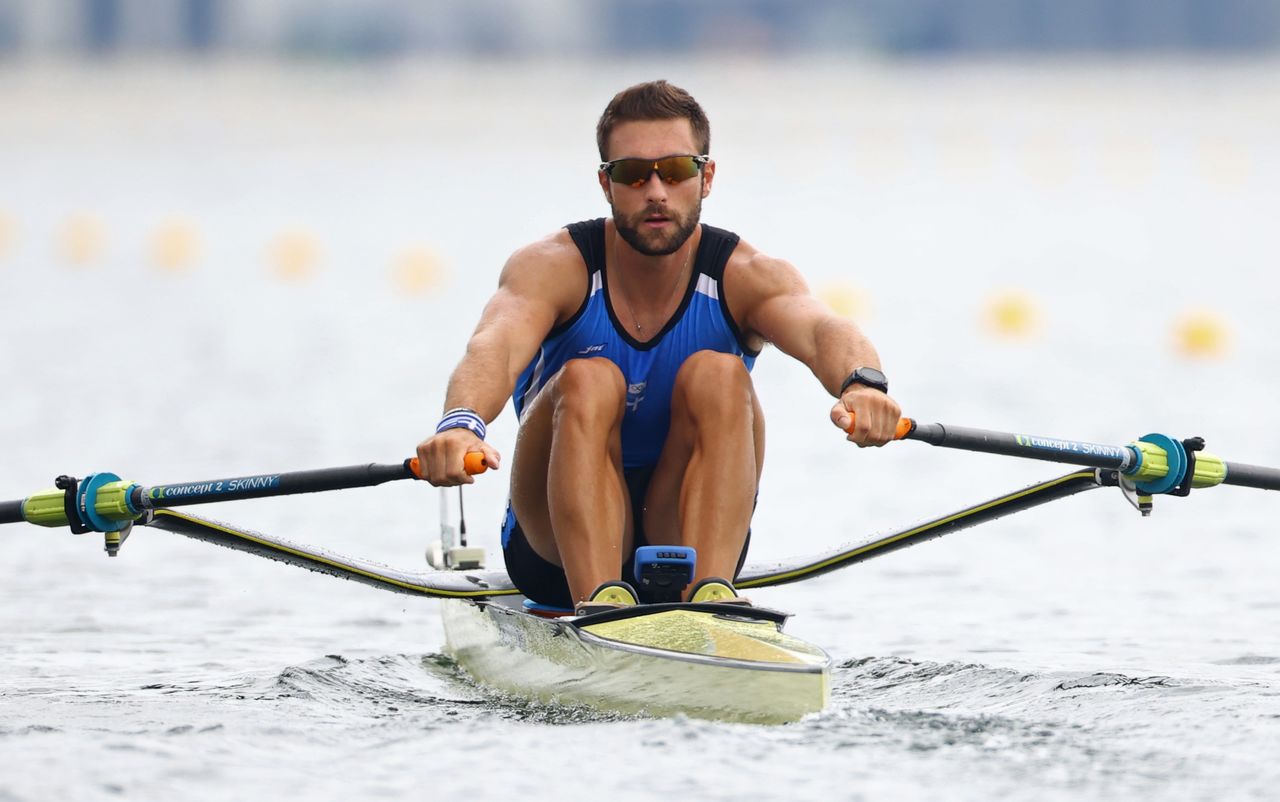 OlympicsRowingGreece’s Stefanos Ntouskos wins men’s single sculls