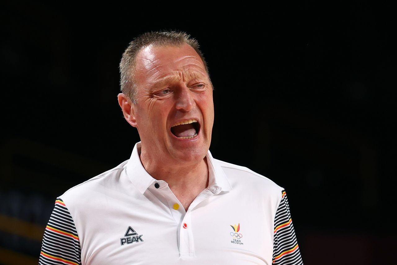 Tokyo 2020 Olympics - Basketball - Women - Group C - China v Belgium - Saitama Super Arena, Saitama, Japan - August 2, 2021. Belgium coach Philip Mestdagh reacts REUTERS/Brian Snyder