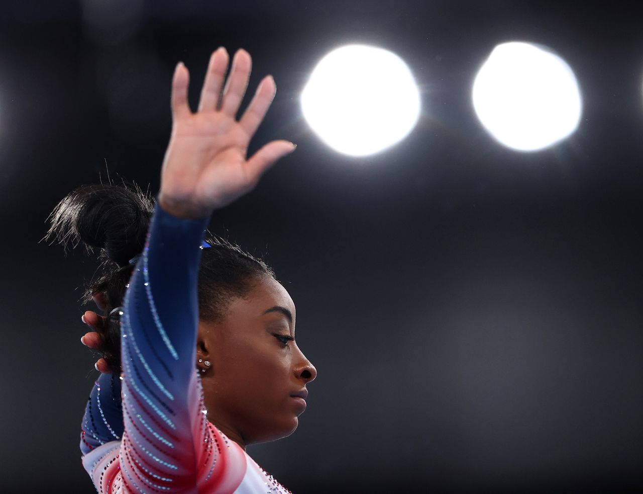 Tokyo 2020 Olympics - Gymnastics - Artistic - Gymnastics Training - Ariake Gymnastics Centre, Tokyo, Japan - August 3, 2021. Simone Biles of the United States during training. REUTERS/Lindsey Wasson
