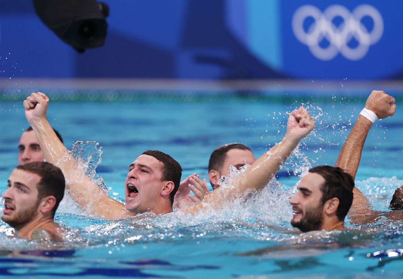 Tokyo 2020 Olympics - Water Polo - Men - Semifinal - Greece v Hungary - Tatsumi Water Polo Centre, Tokyo, Japan – August 6, 2021. Greece