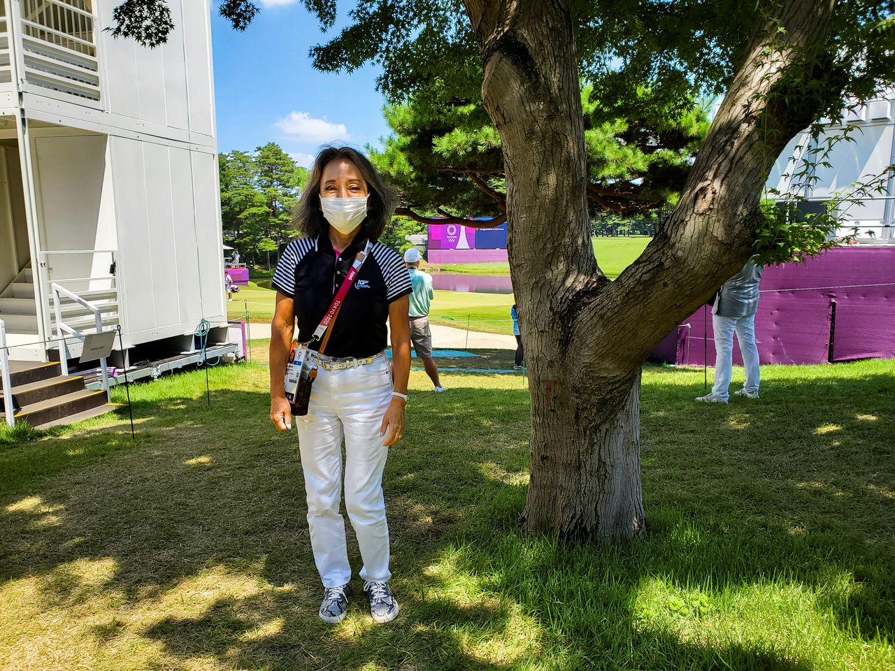 Nobuko Hirayama, a female member of a golf club hosting the Olympic golf competitions, is seen at the Kasumigaseki Country Club in Kawagoe, Saitama Prefecture, Japan August 6, 2021. REUTERS/Ju-min Park