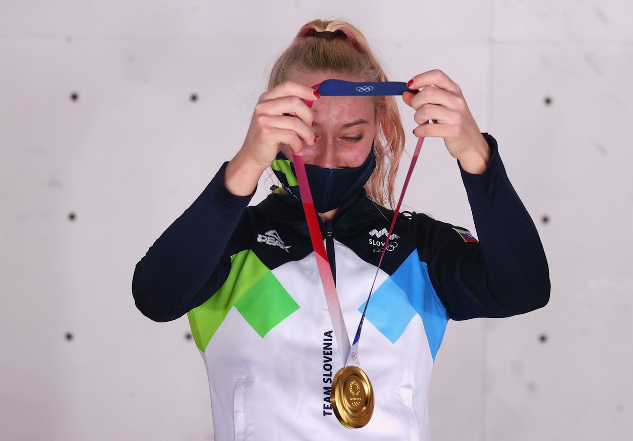 OlympicsClimbingDominant Garnbret clinches first women's climbing gold for Slovenia