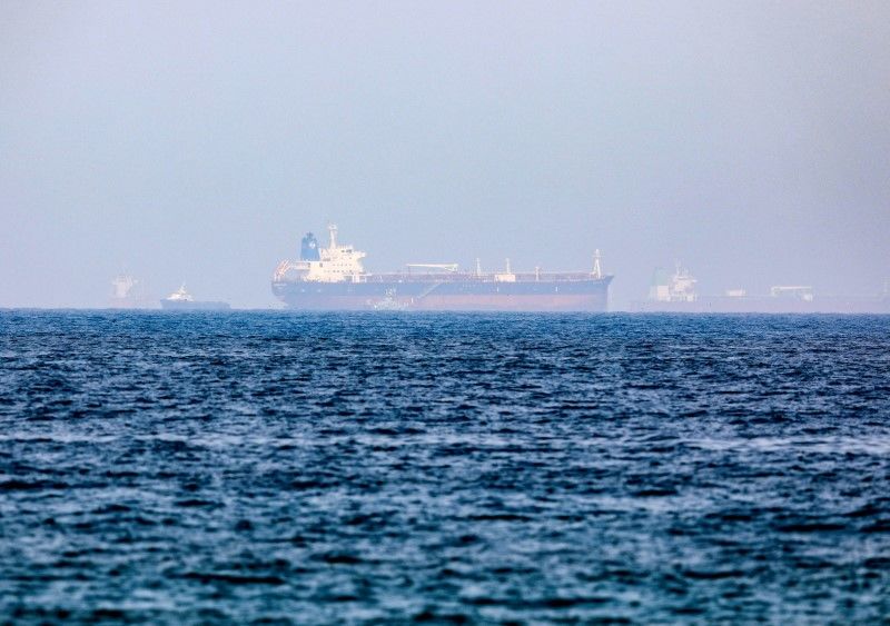 FILE PHOTO: Mercer Street, an Israeli-managed oil tanker that was attacked is seen off Fujairah Port in United Arab Emirates, August 3, 2021. REUTERS/Rula Rouhana/File Photo