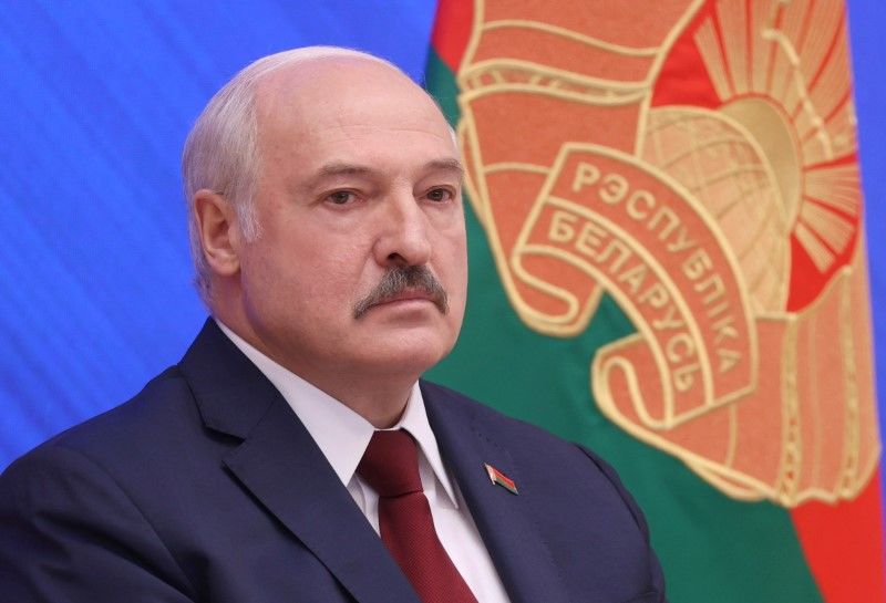 Belarusian President Alexander Lukashenko holds a news conference in Minsk, Belarus August 9, 2021. Pavel Orlovsky/BelTA/Handout via REUTERS