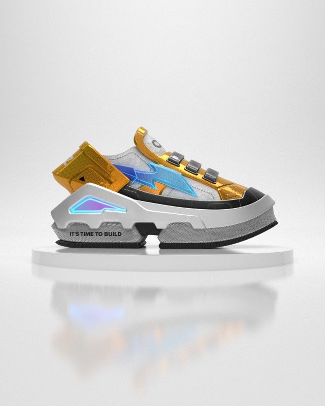 A virtual sneaker made by digital fashion company RTFKT in collaboration with the fund A16z is seen in this render obtained by Reuters on August 10, 2021. RTFKT INC/Handout via REUTERS