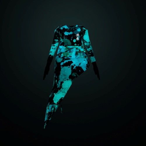 An undated handout image of virtual clothing piece "The Acid Warrior" kimono, which according to its creator Hiroto Kai, it