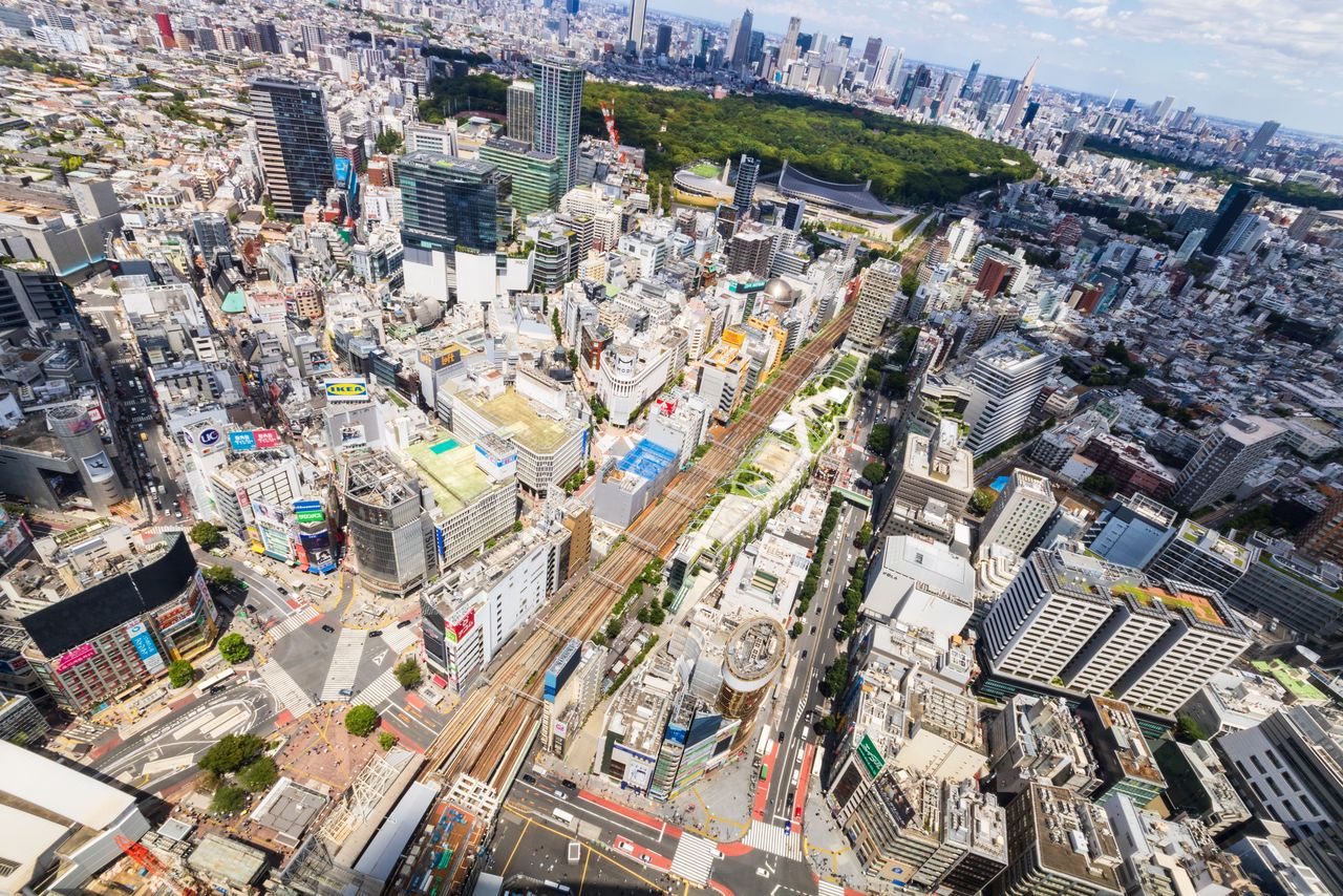 Desde el piso 45 también se puede observar el cruce de Shibuya.