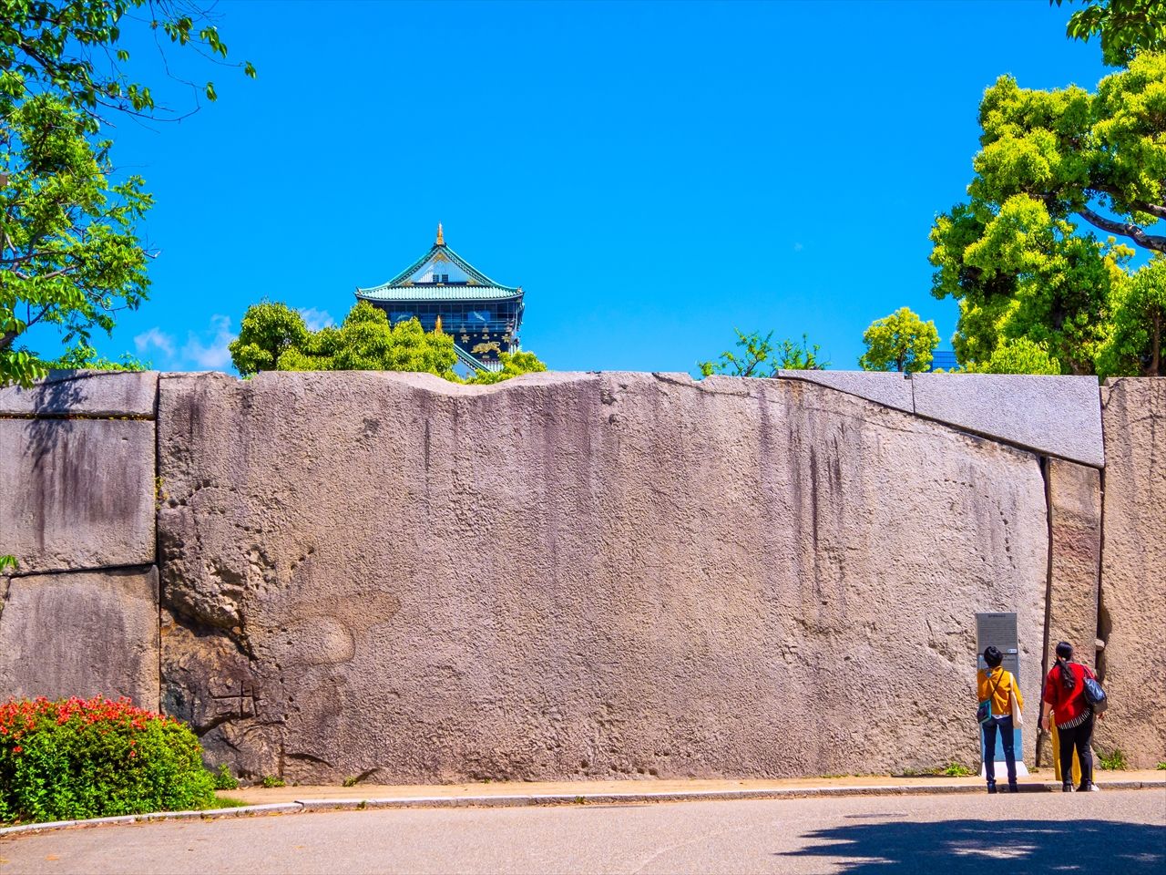 El muro de piedra Takoishi, perteneciente al castillo de Osaka. (PIXTA)