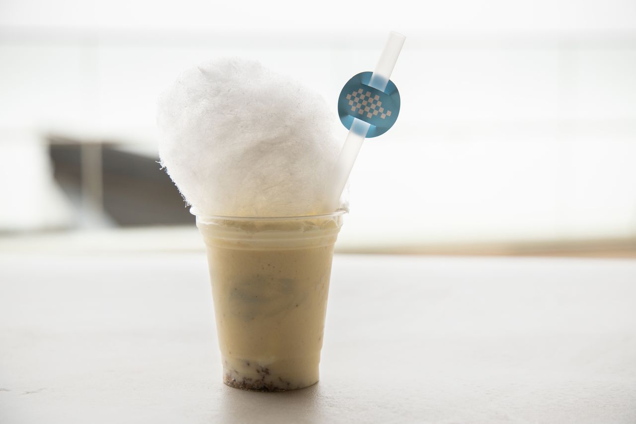 Nuvell, un batido con sabor a plátano, es otro producto digno de Instagram.