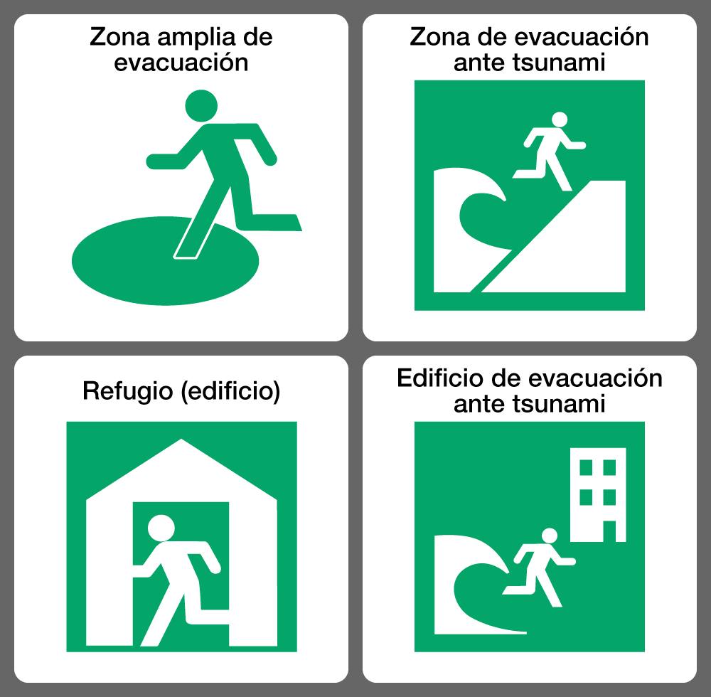Las señales indican mediante pictogramas si se trata de un espacio exterior o interior. (Pixta)