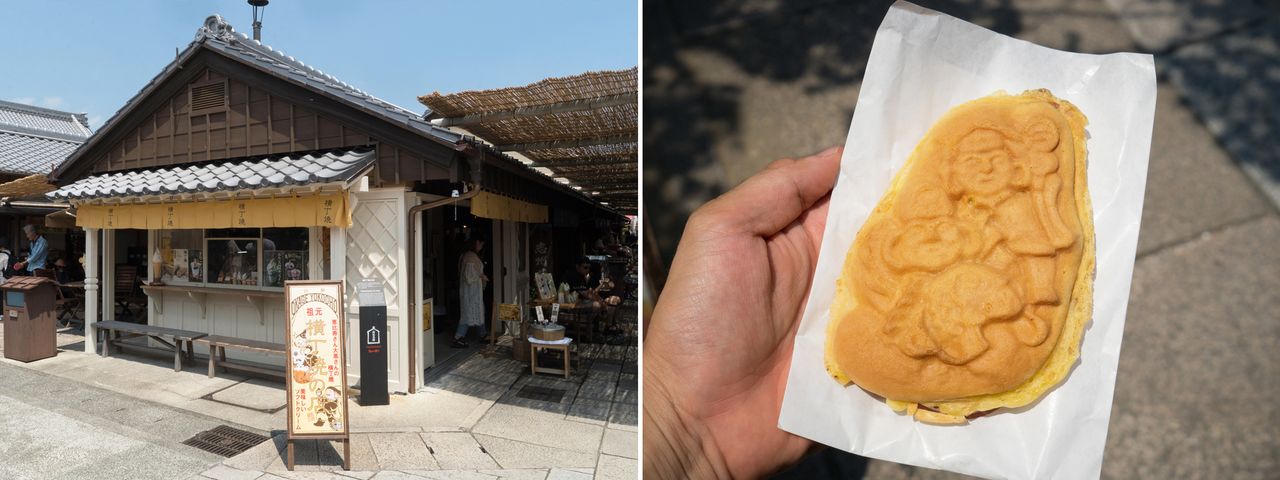 La deliciosa masa del yokochōyaki lleva miel. Cada unidad cuesta 160 yenes.