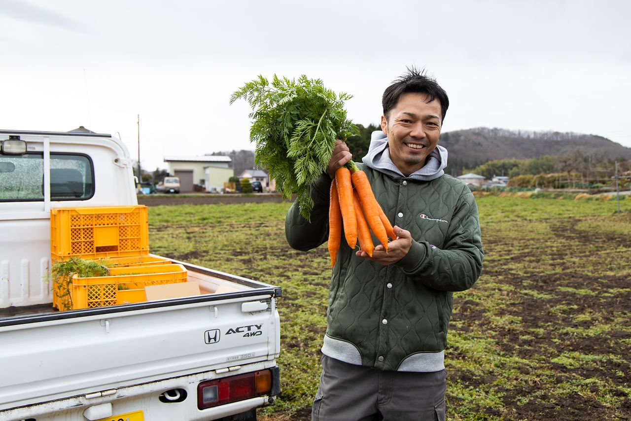 Onodera se hizo aficionado a las verduras en 2016. Ahora busca convertirse en un evangelizador de los atractivos de las zanahorias. 