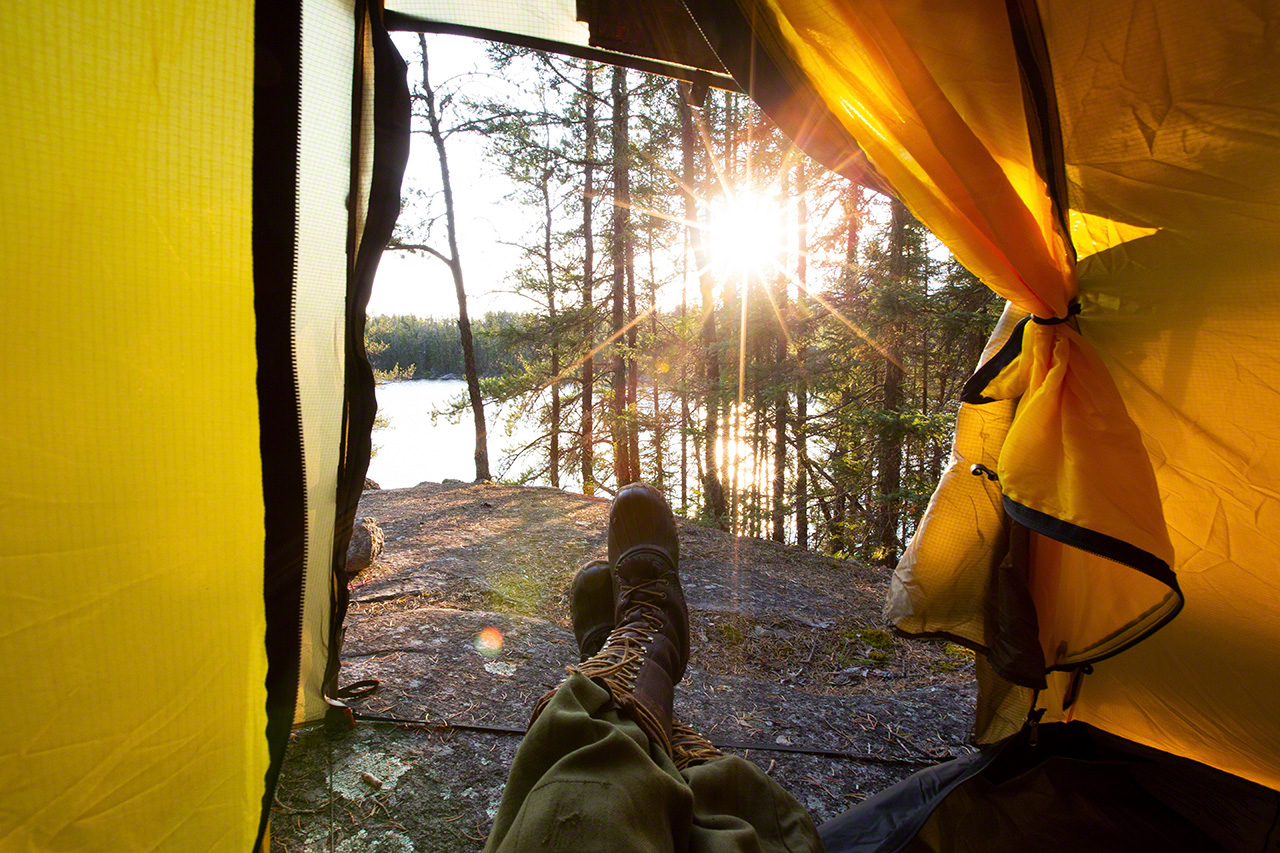 El campamento sobre la isla. (Imagen de 2018)
