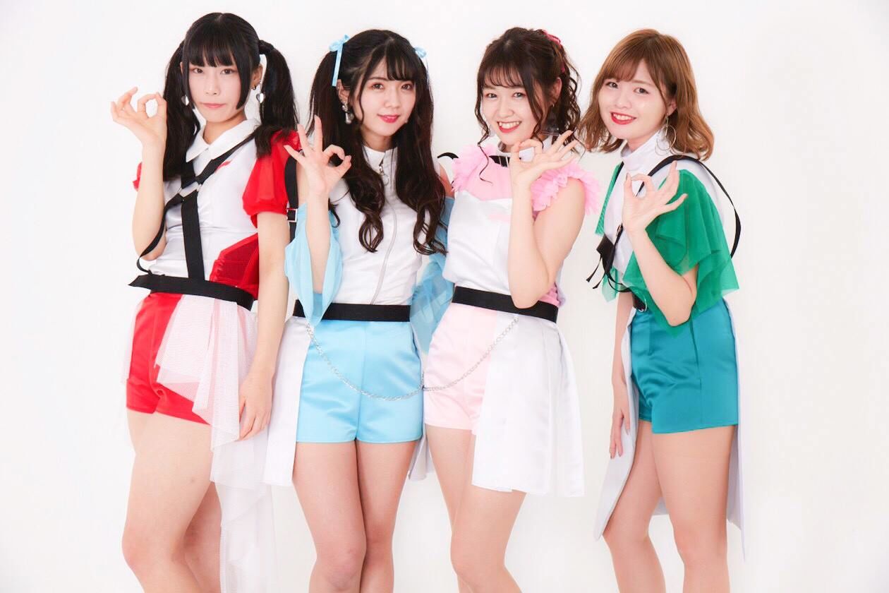 Las cuatro integrantes del grupo de idols Revival:I, producido por Kasai (imagen cortesía de Kasai Kunitaka)