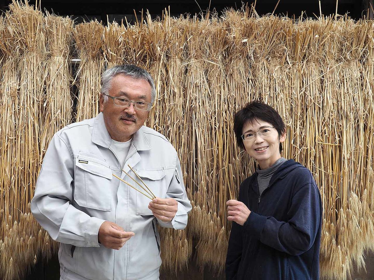 Shigehisa Hiromi (derecha) y su marido Noritsugu.