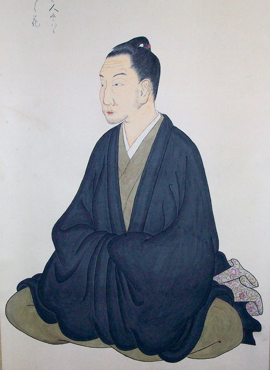 Autorretrato de Motoori Norinaga a los 61 años (Archivo del Museo de Motoori Norinaga)
