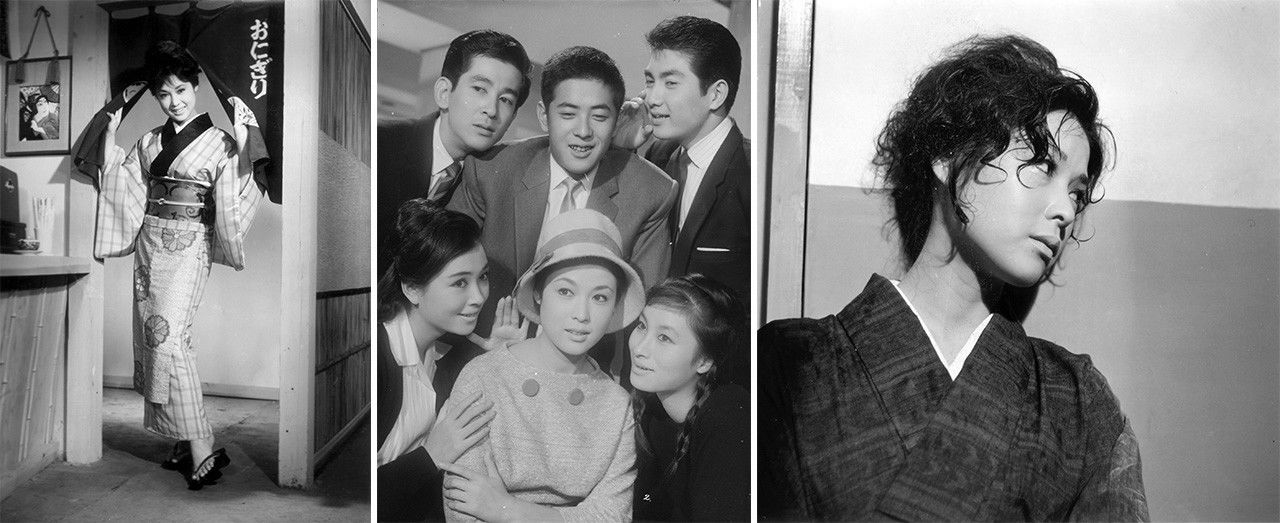 De izquierda a derecha: Tokyo onigiri musume, de Tanaka Shigeo; Ginzakko monogatari, de Inoue Umetsugu; Tsuma wa kokuhaku suru (La esposa confiesa), de Masumura Yasuzō, todas de 1961 © KADOKAWA 1961.