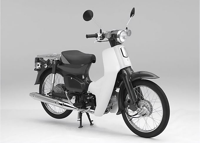 La Super Cub de Honda (número de registro 5674666), una motocicleta con presencia en todo el mundo. (Imágenes: plataforma de información de patentes J-PlatPat).