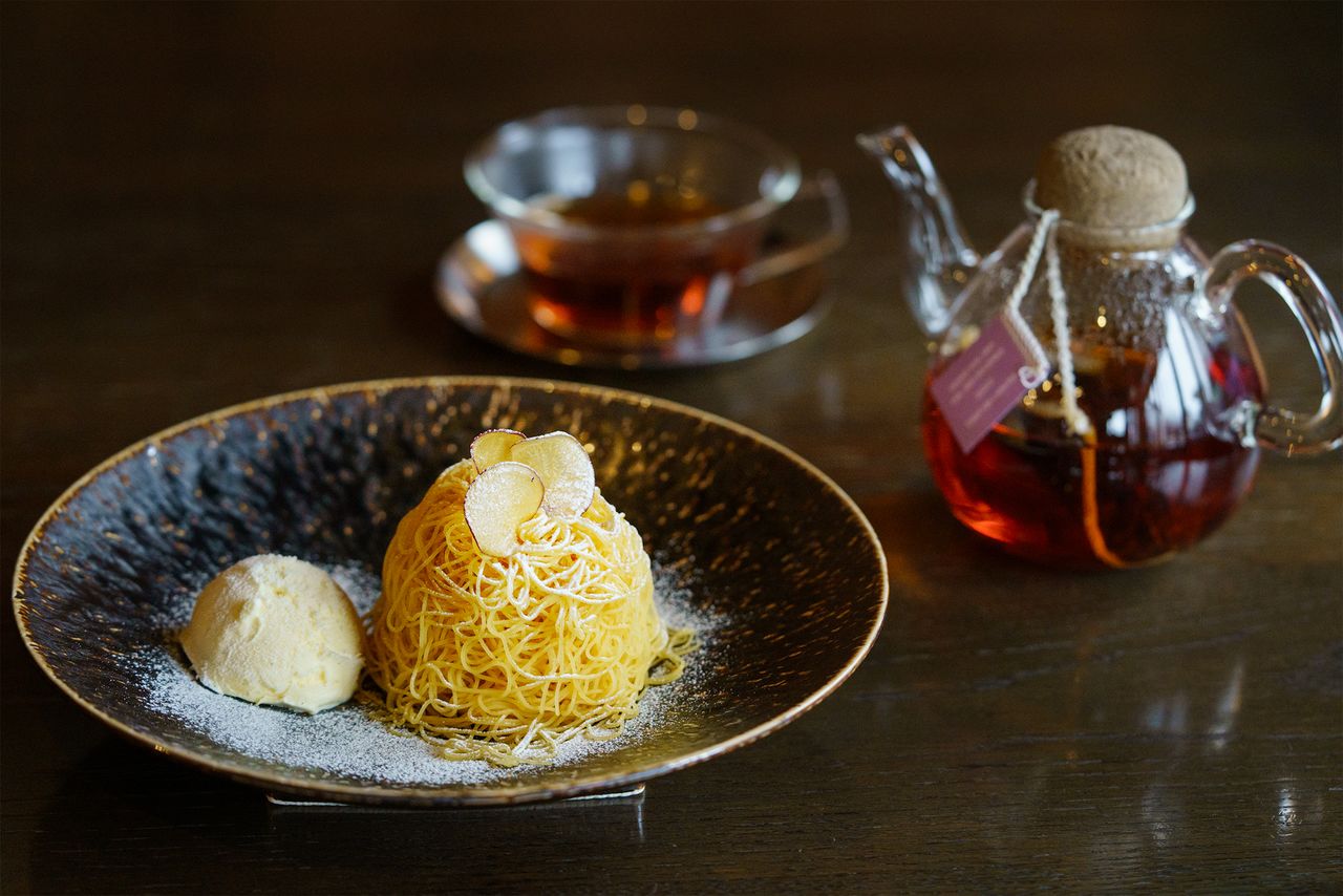 Mont blanc de batata casero recién hecho, la auténtica felicidad.