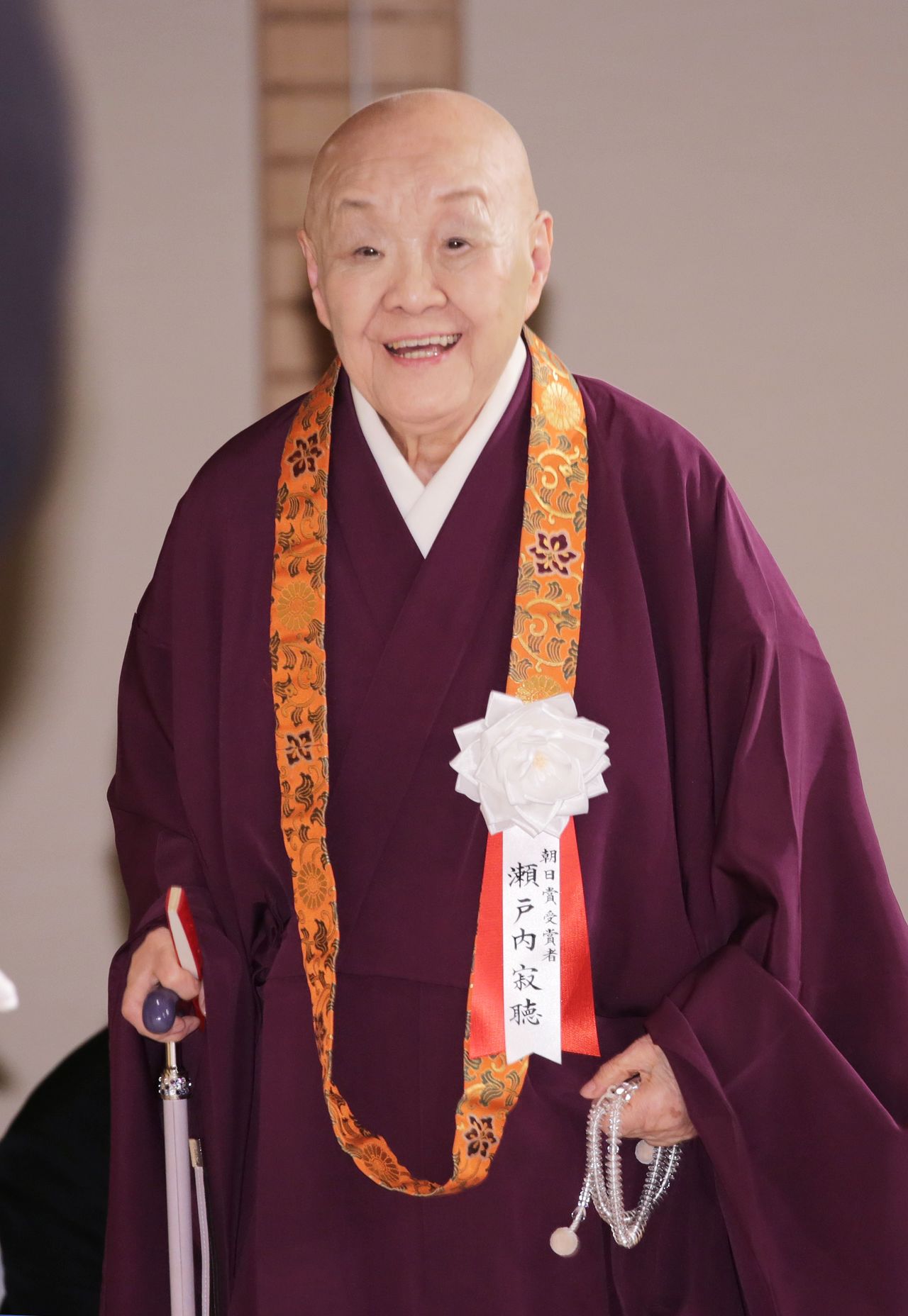 Setouchi Jakuchō en enero de 2018. (© Jiji)