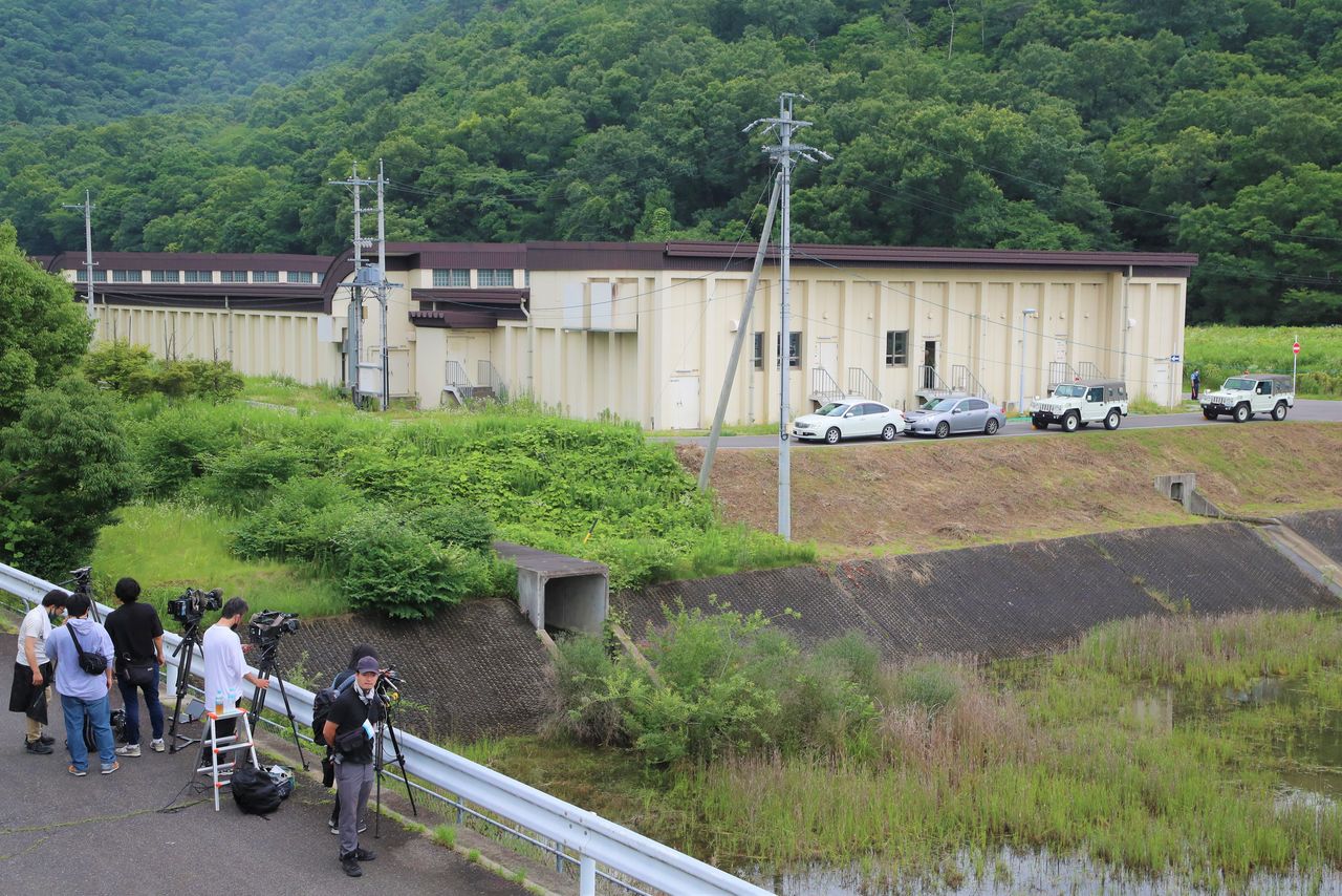 El campo de tiro de Hino de la Fuerza Terrestre de Autodefensa en la prefectura de Gifu, donde tuvo lugar el suceso el 14 de junio de 2023. (© Jiji)